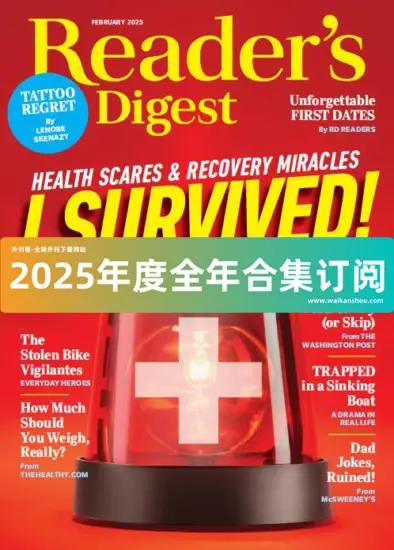 Reader’s Digest 读者文摘2025年合集下载订阅-外刊兽-英语杂志电子版PDF下载网站